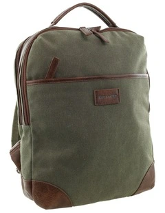 Pierre Cardin Canvas Backpack in Brown