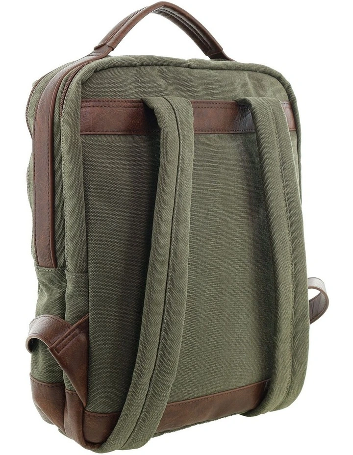 Pierre Cardin Canvas Backpack in Brown image 4