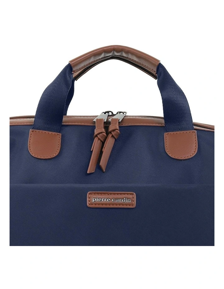 Pierre Cardin Euro Backpack Carry On in Navy - Nylon/Vegan Leather image 5