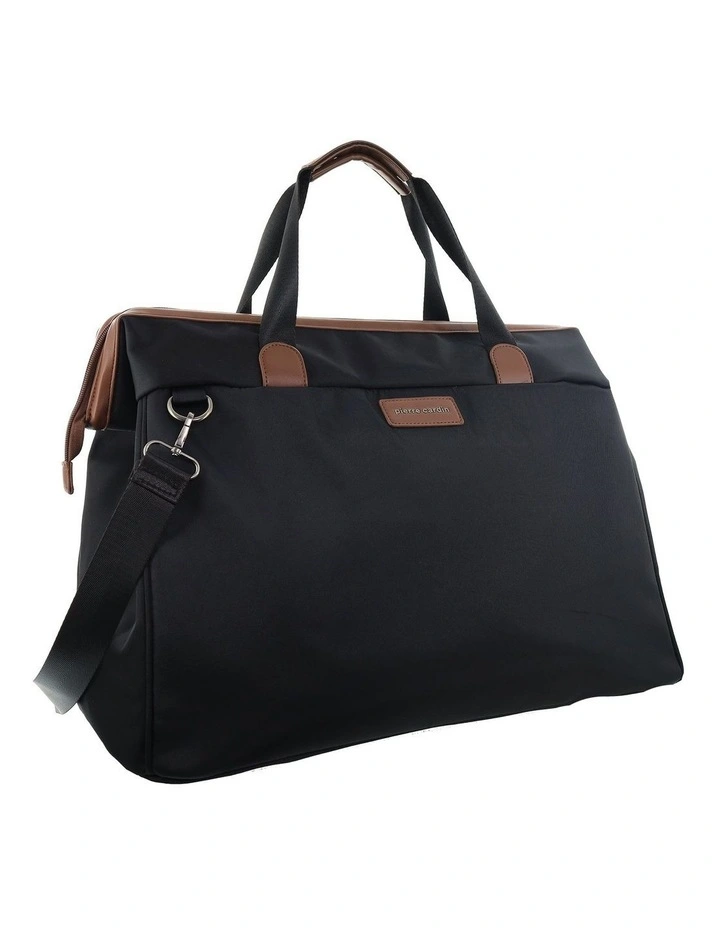Pierre Cardin Euro Overnighter Carry On in Black - Nylon/Vegan Leather image 1
