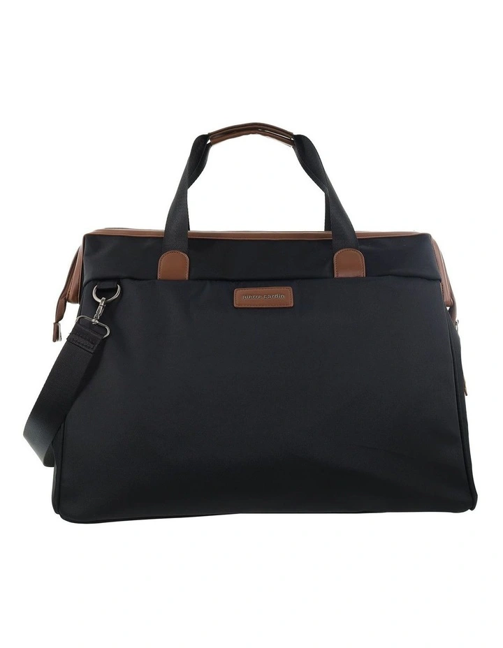 Pierre Cardin Euro Overnighter Carry On in Black - Nylon/Vegan Leather image 3