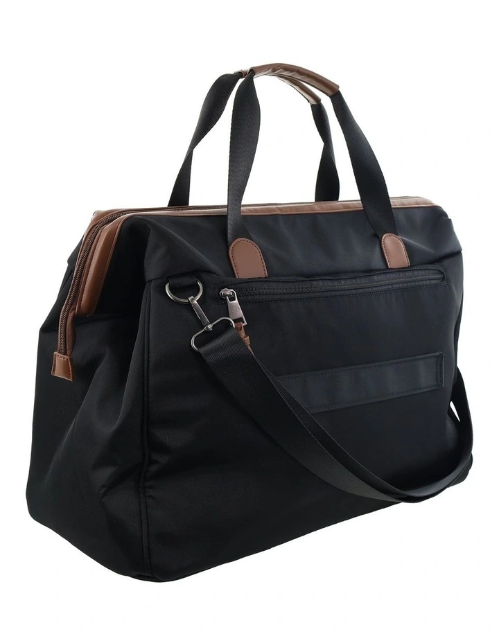 Pierre Cardin Euro Overnighter Carry On in Black - Nylon/Vegan Leather image 4