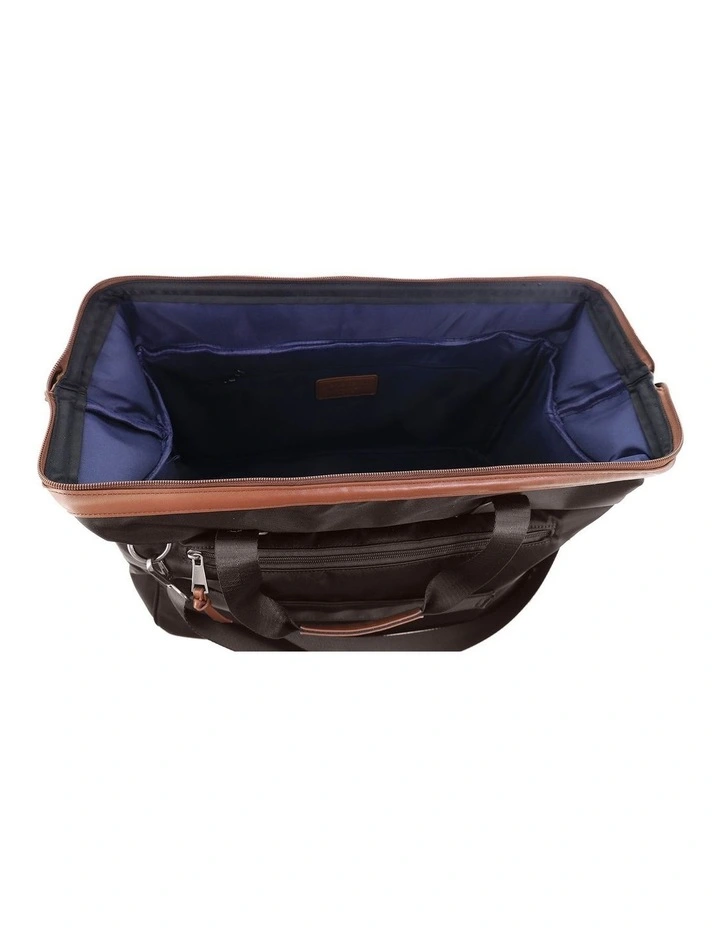 Pierre Cardin Euro Overnighter Carry On in Chocolate - Nylon/Vegan Leather image 2