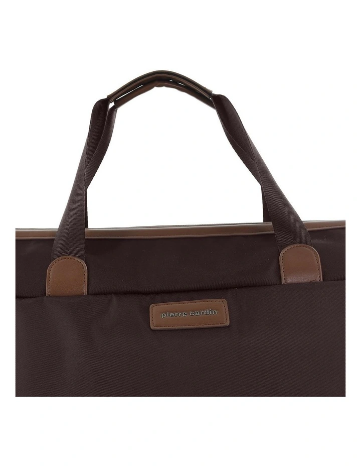 Pierre Cardin Euro Overnighter Carry On in Chocolate - Nylon/Vegan Leather image 4