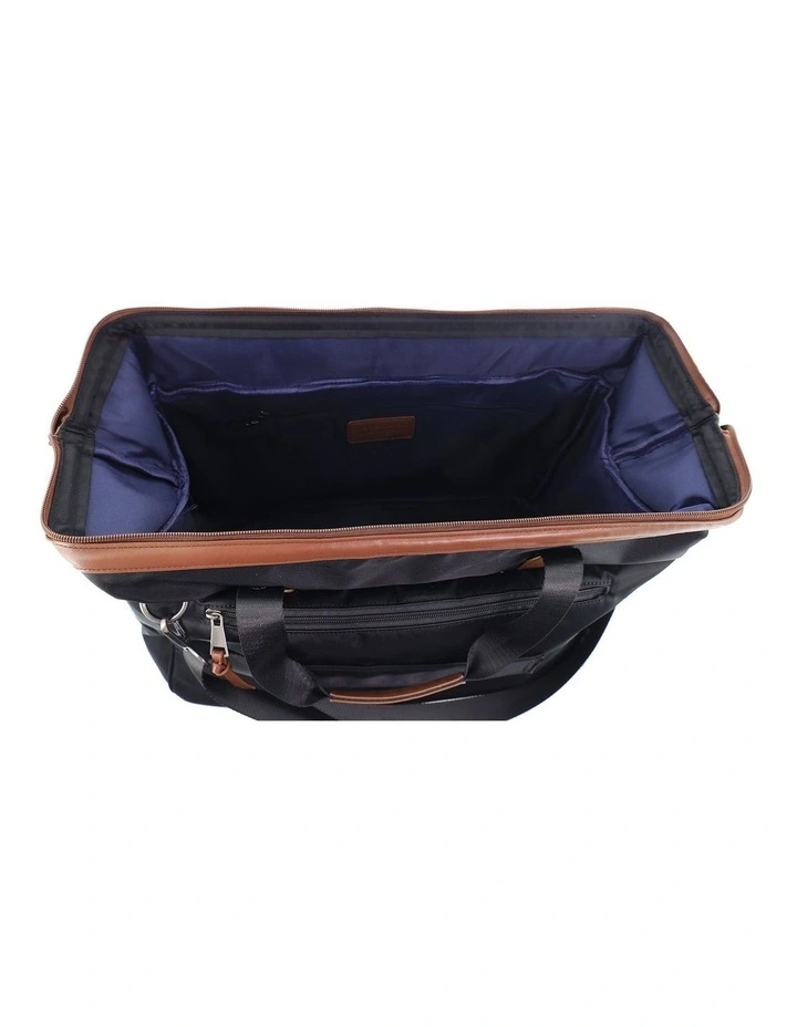 Pierre Cardin Euro Overnighter Carry On in Chocolate - Nylon/Vegan Leather image 7