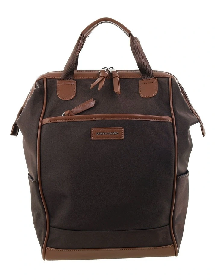 Pierre Cardin 2-Tone Lite Backpack in Chocolate image 2