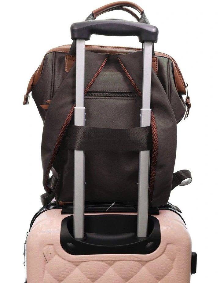 Pierre Cardin 2-Tone Lite Backpack in Chocolate image 2