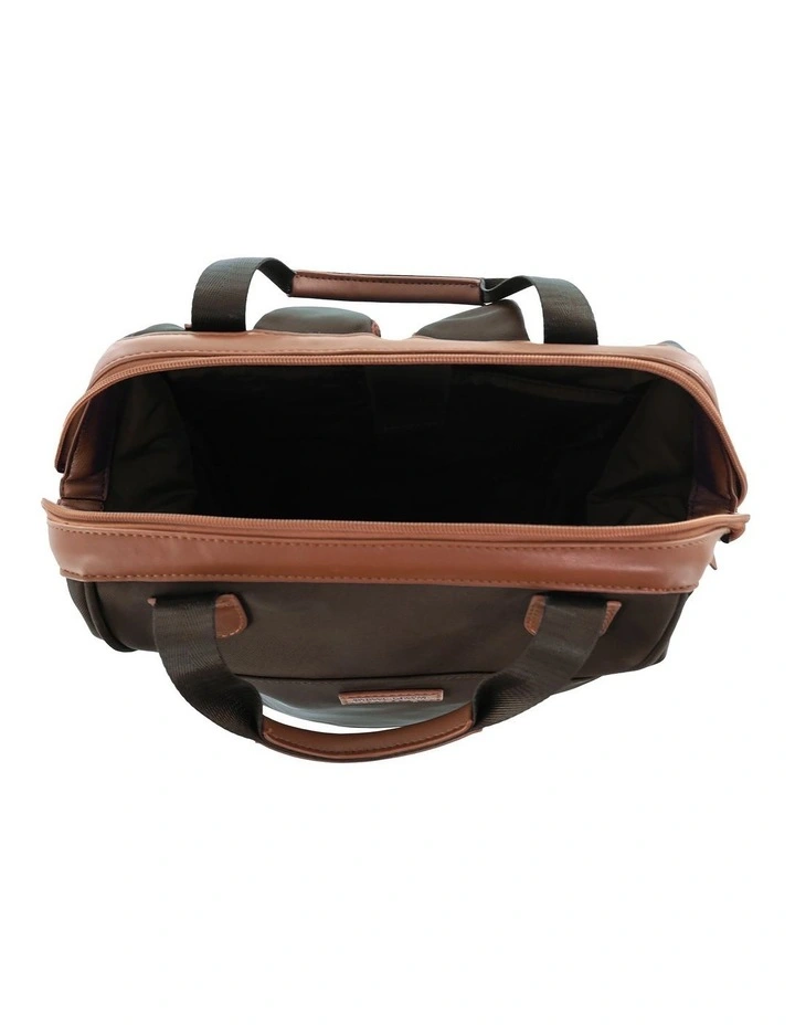 Pierre Cardin 2-Tone Lite Backpack in Chocolate image 3