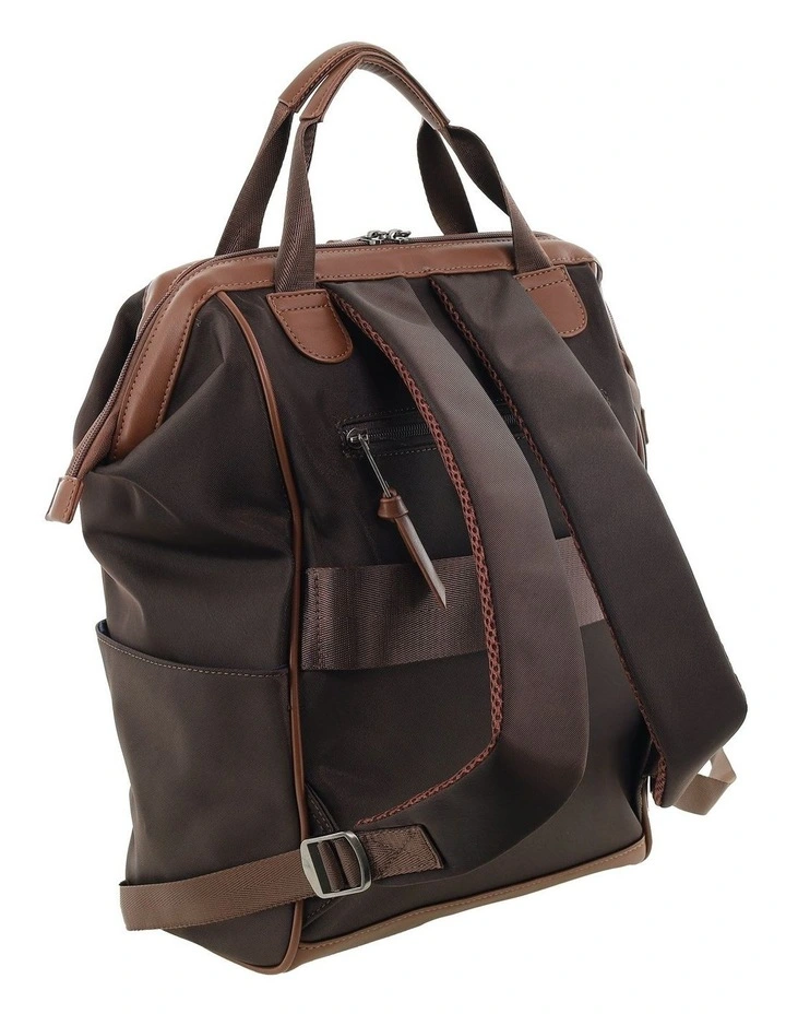 Pierre Cardin 2-Tone Lite Backpack in Chocolate image 4