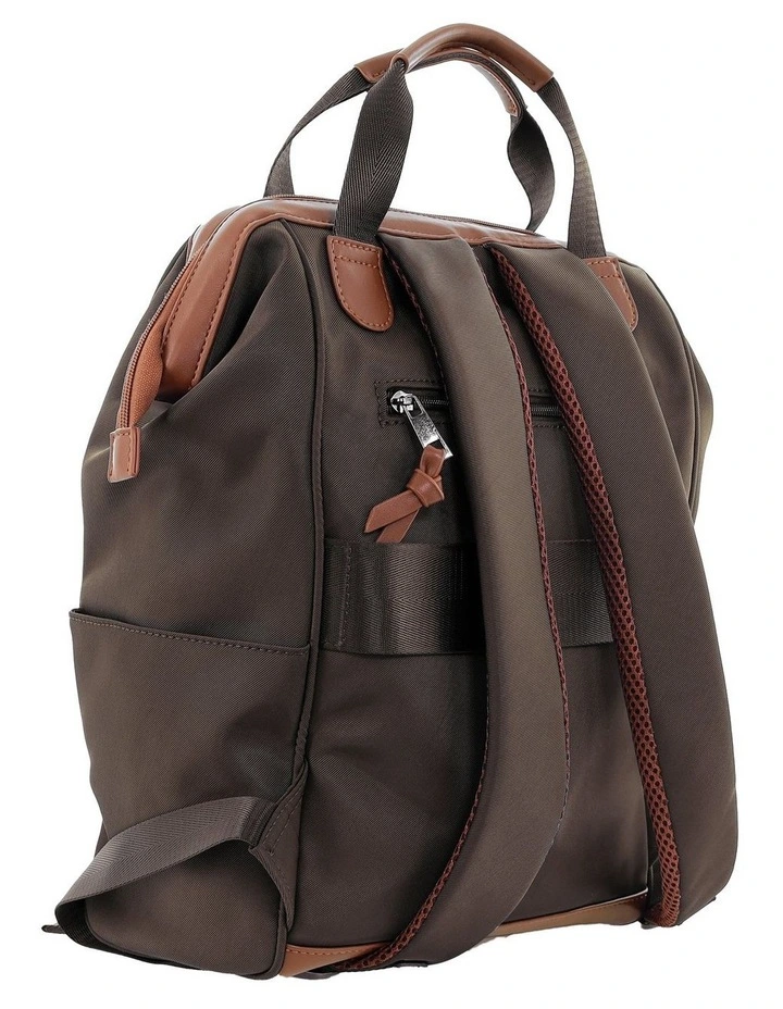 Pierre Cardin 2-Tone Lite Backpack in Chocolate image 5