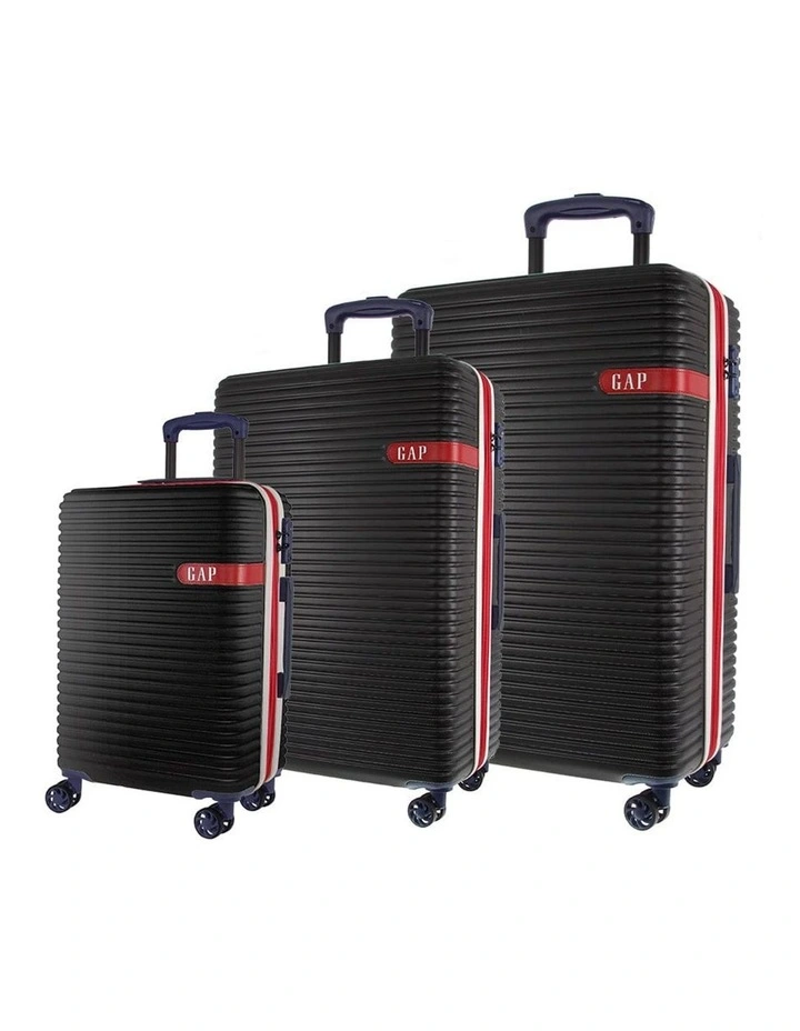 GAP Varsity Hard Shell 3-Piece Luggage Set in Black image 1