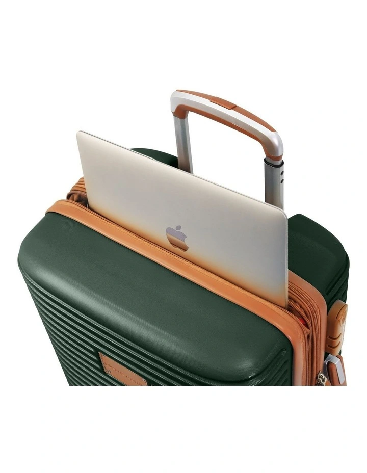 Pierre Cardin Classique 54cm CABIN Hard Shell Suitcase in Olive image 2