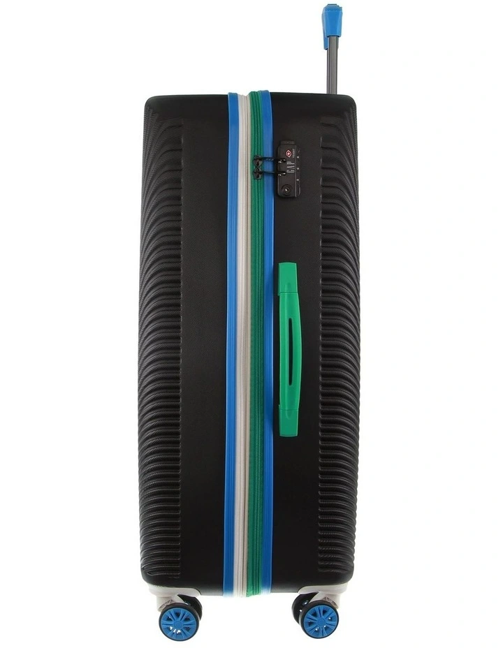 GAP Stripe LARGE Hard Shell with Mini Beauty Case Set Leather Tag in Black image 4