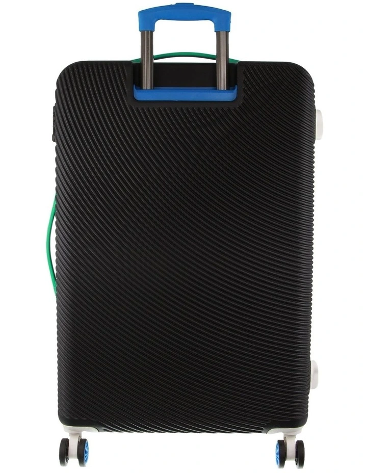 GAP Stripe LARGE Hard Shell with Mini Beauty Case Set Leather Tag in Black image 5