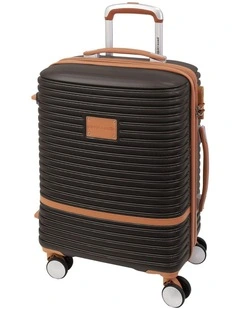 Pierre Cardin Classique 54cm CABIN Hard Shell Suitcase in Chocolate