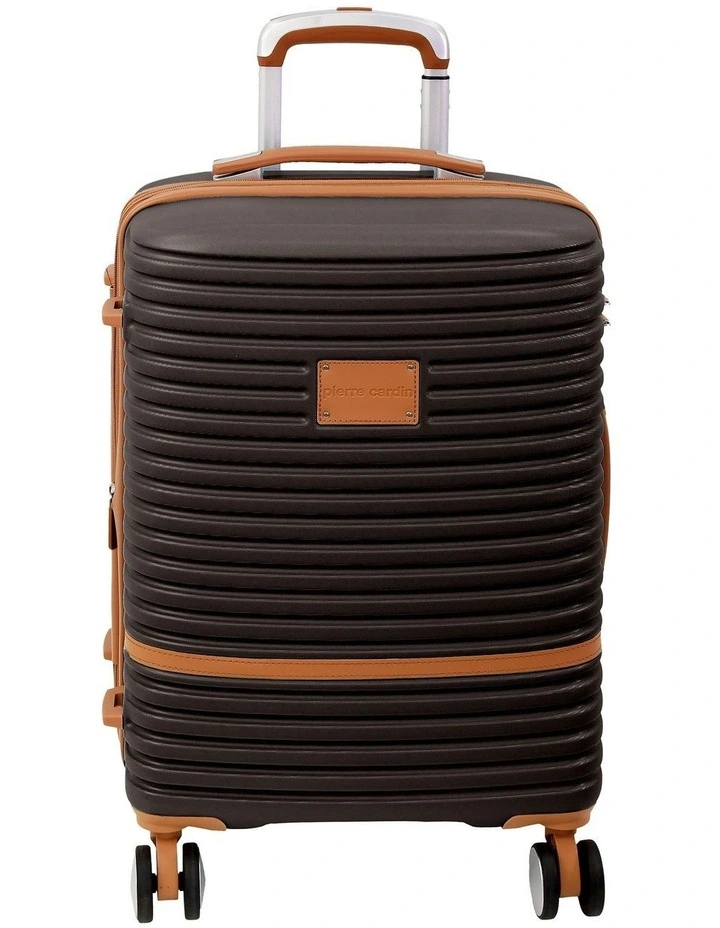 Pierre Cardin Classique 54cm CABIN Hard Shell Suitcase in Chocolate image 4