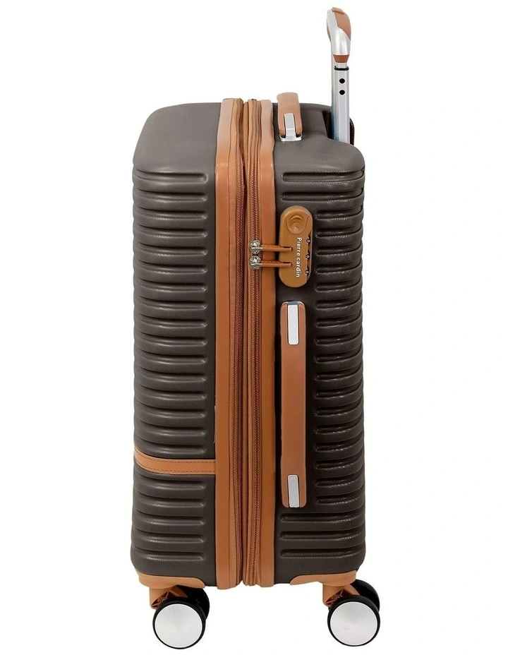 Pierre Cardin Classique 54cm CABIN Hard Shell Suitcase in Chocolate image 5