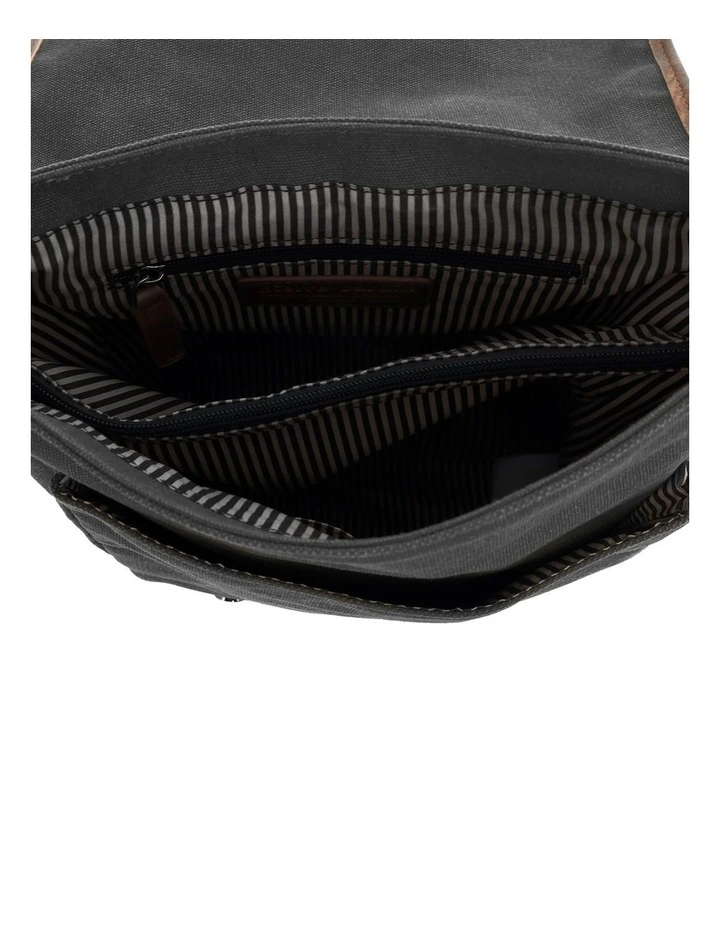 Pierre Cardin Canvas Buckle Satchel in Black image 2