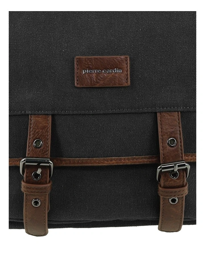Pierre Cardin Canvas Buckle Satchel in Black image 4