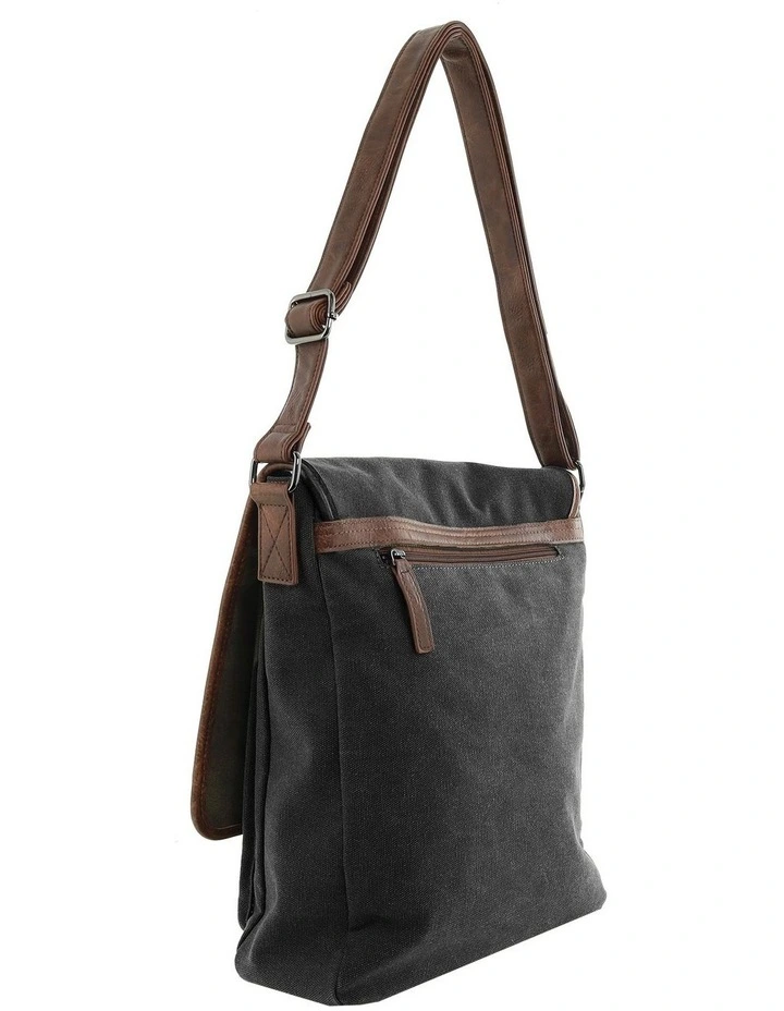 Pierre Cardin Canvas Buckle Satchel in Black image 5