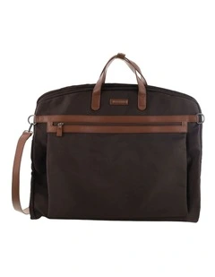 Pierre Cardin Nylon Unisex Overnight Garment Bag in Chocolate