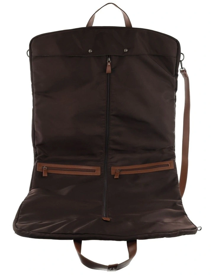 Pierre Cardin Nylon Unisex Overnight Garment Bag in Chocolate image 3