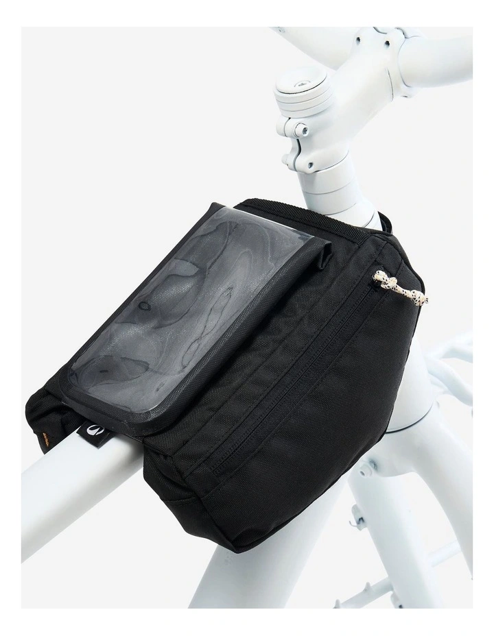 Decathlon | 2x1L Smartphone Bike Frame Bag, ACTV 100 - Black image 3