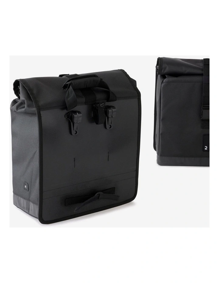 Decathlon | 20 L Bike Double Pannier Bag 500 - Black image 2
