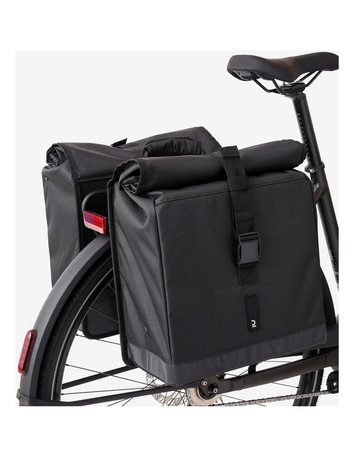 Decathlon | 20 L Bike Double Pannier Bag 500 - Black image 7