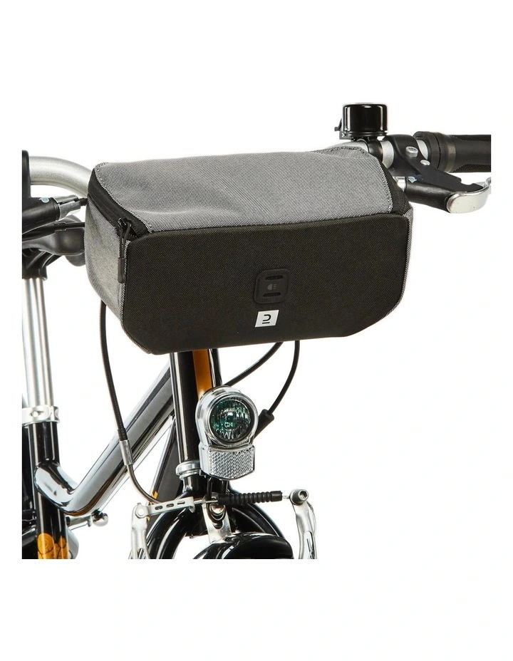 Decathlon | Kids' Front Bike Bag - Black/Grey image 3