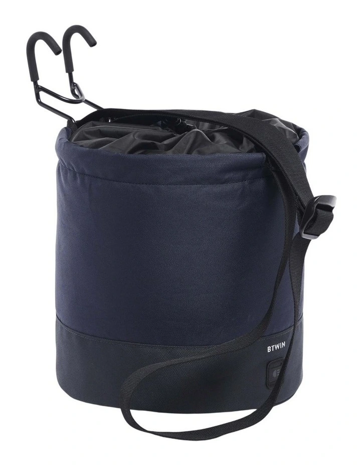 Compactable Folding Bike 10 L Pannier with Shoulder Carry Strap - Blue image 1