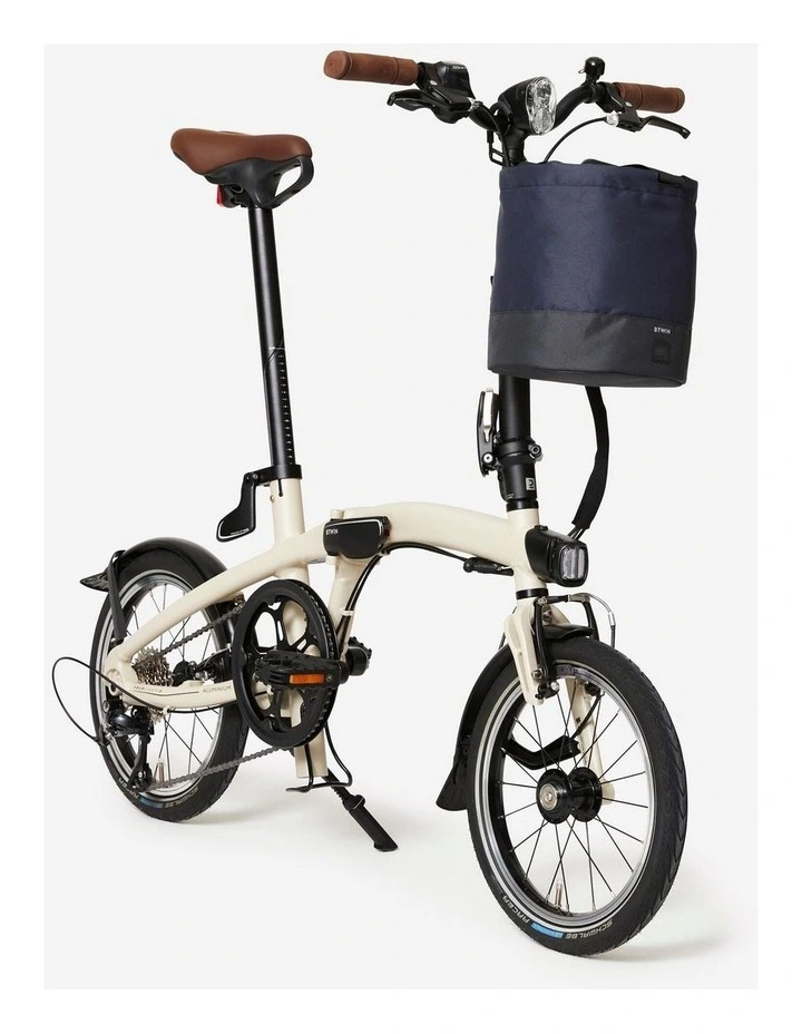 Compactable Folding Bike 10 L Pannier with Shoulder Carry Strap - Blue image 2