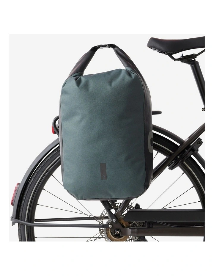 Decathlon | 20 L Waterproof Pannier Rack Bike Bag 500 - Dark Grey image 3