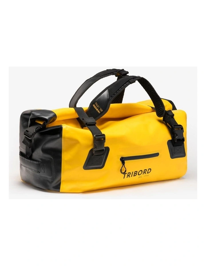 Decathlon | Waterproof duffle bag - travel bag 80 L yellow black image 2