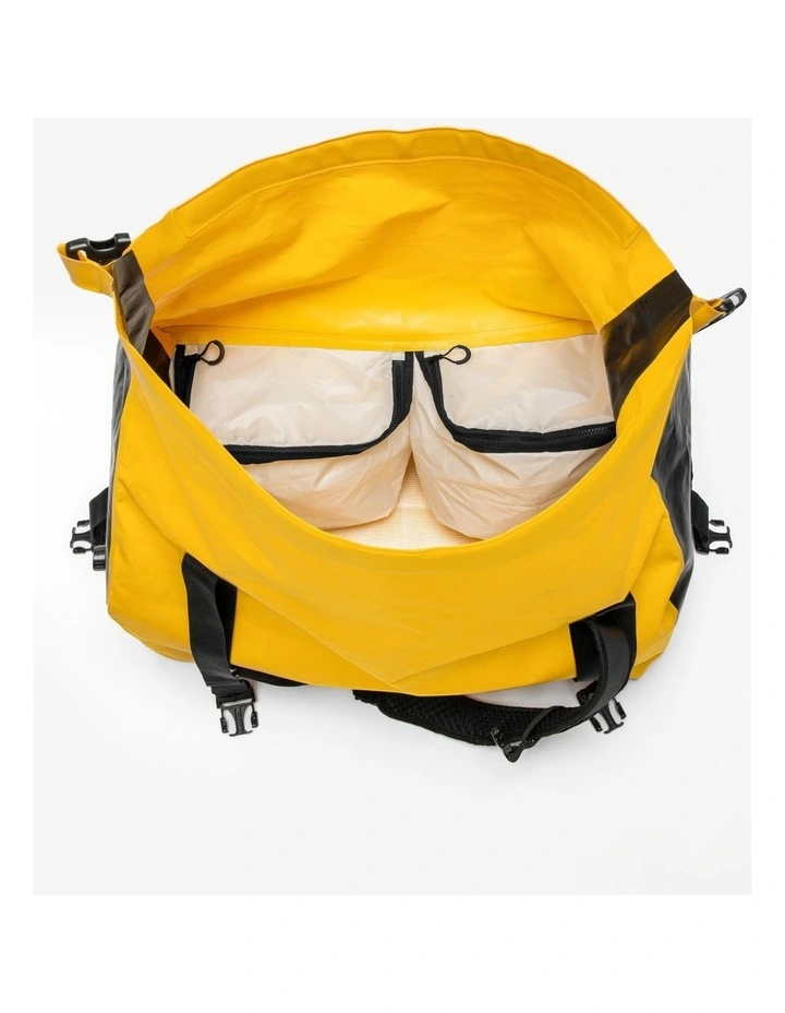 Decathlon | Waterproof duffle bag - travel bag 80 L yellow black image 3