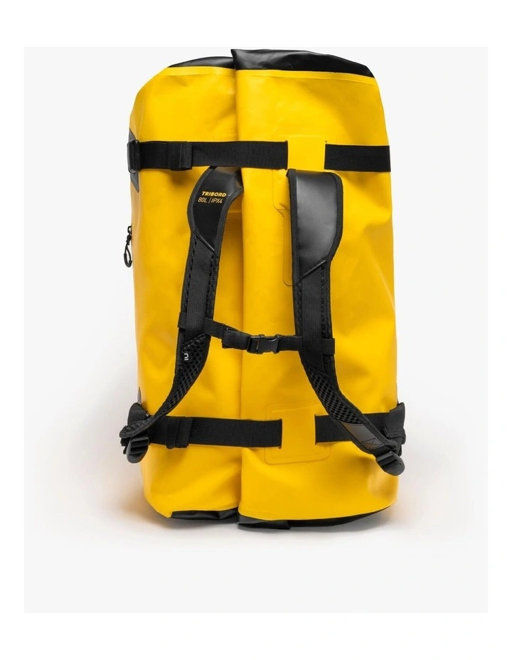 Decathlon | Waterproof duffle bag - travel bag 80 L yellow black image 5