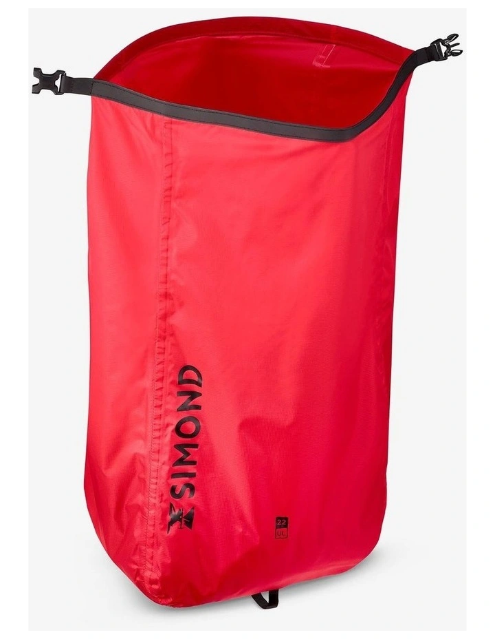 Decathlon | Ultra-light 22 litre waterproof bag, red image 2