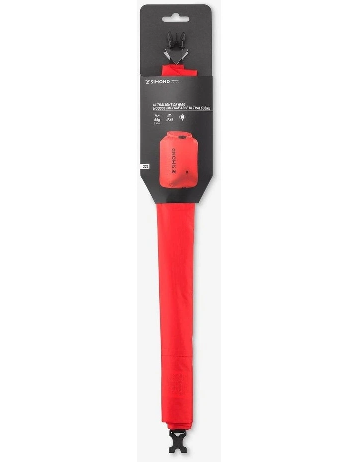 Decathlon | Ultra-light 22 litre waterproof bag, red image 6