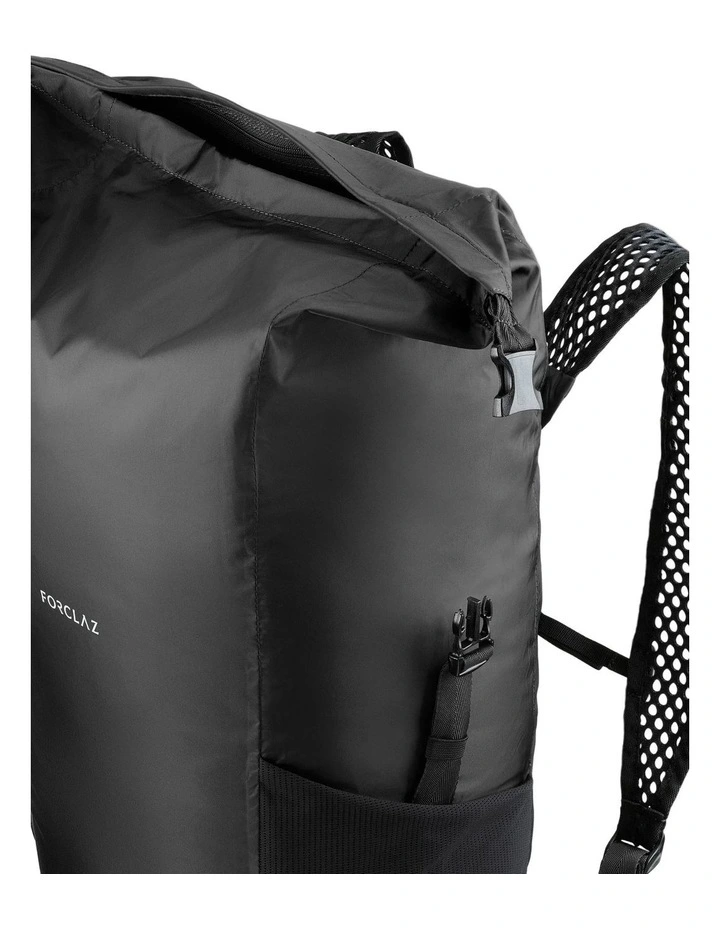 Decathlon | Compact Waterproof 20 Litre Backpack Travel 100 - Black image 3