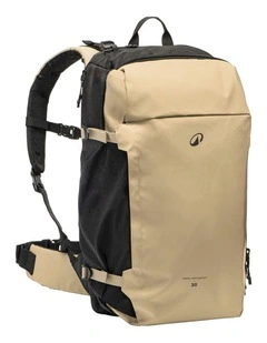 Suitcase-style opening hiking backpack 30 L, Travel 500 Organiser - Beige