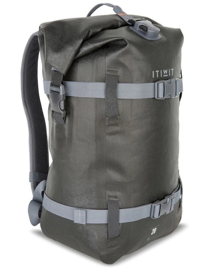 DECATHLON Itiwit Waterproof Backpack 20L - Carbon Grey - 45x30x20 cm image 1