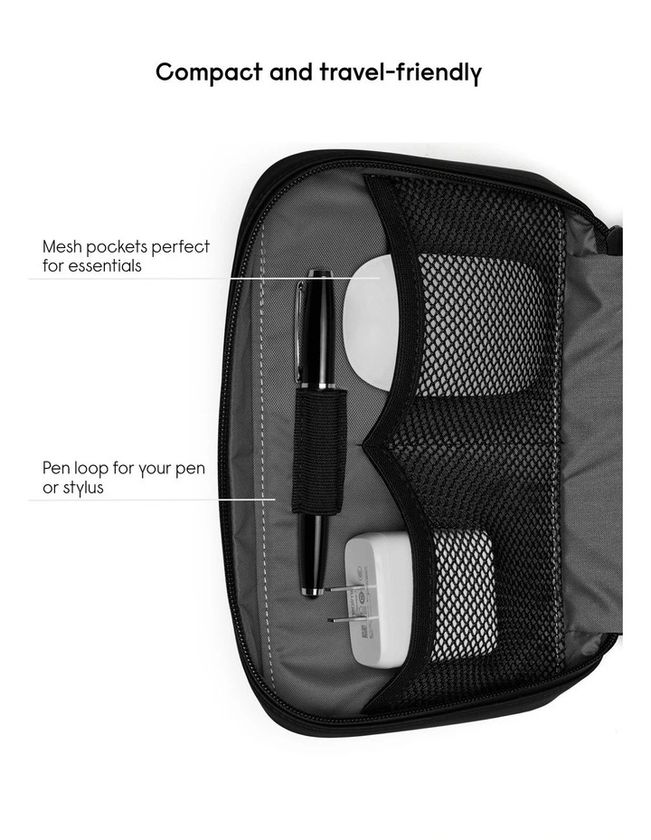 Gaston Luga Dash Tech Pouch & Cable Organiser in Black image 5