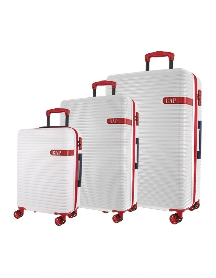 GAP Varsity Hard Shell 3-Piece Luggage Set in White image 1