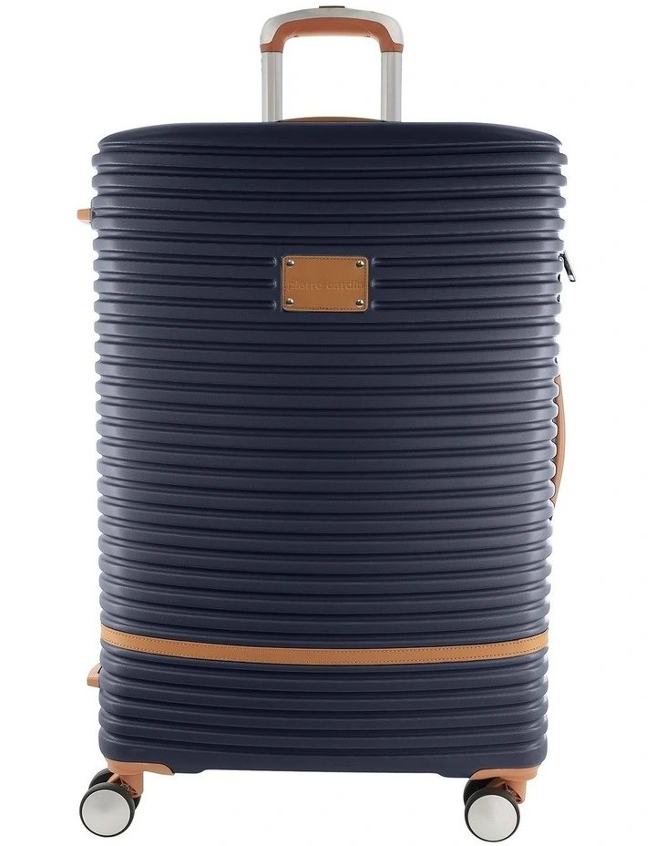 Pierre Cardin Classique 80cm LARGE Hard Shell Suitcase in Navy image 3