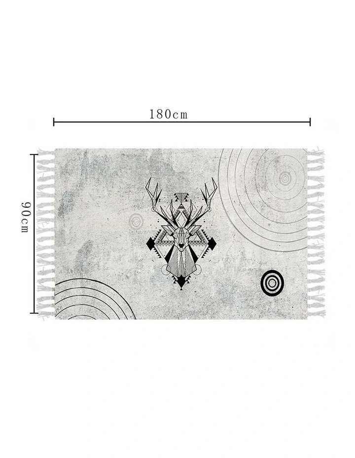 SOGA 90cm Woven Minimalist Area Rug image 5