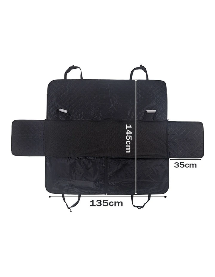 SOGA 2X Black 600D Oxford Waterproof Non-Slip Dog Car Seat Hammock image 2