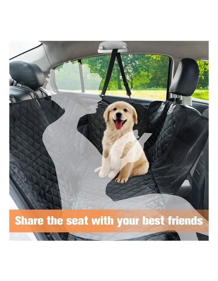 SOGA 2X Black 600D Oxford Waterproof Non-Slip Dog Car Seat Hammock image 4