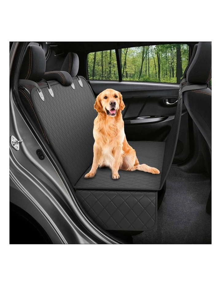 SOGA 2X Black 600D Oxford Waterproof Non-Slip Dog Car Seat Hammock image 5