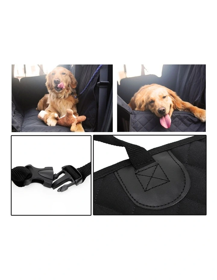 SOGA 2X Black 600D Oxford Waterproof Non-Slip Dog Car Seat Hammock image 6