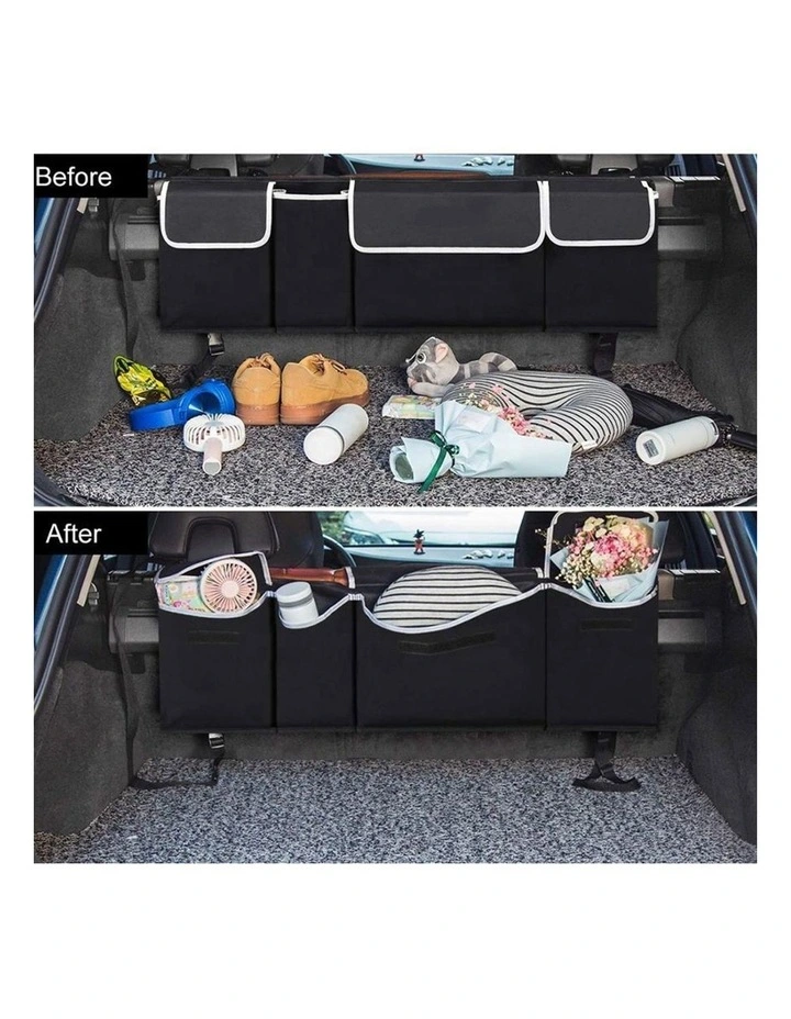 SOGA 90cm Black Car Boot Hanging Organiser image 6